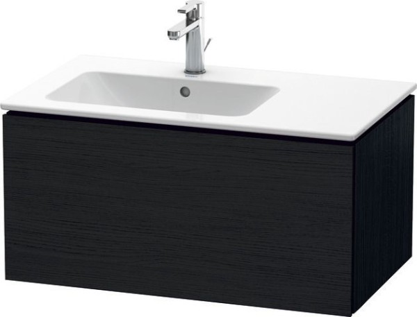 Duravit L-Cube Waschtischunterbau wandhängend Eiche Schwarz Matt 820x481x400 mm - LC614101616
