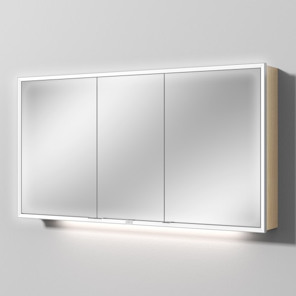 Sanipa Reflection Spiegelschrank MILO 140 mit LED-Beleuchtung, Eiche-Nordic, AU03848