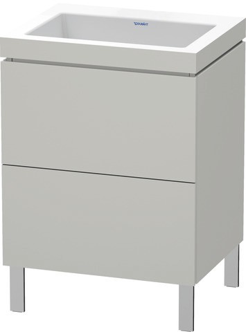 Duravit L-Cube c-bonded Set bodenstehend Betongrau Matt 600x480x698 mm - LC6936N0707
