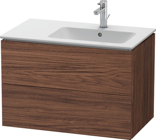 Duravit L-Cube Waschtischunterbau wandhängend Nussbaum dunkel Matt 820x481x550 mm - LC629202121