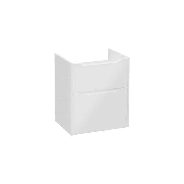 VitrA New Integra Square Waschtischunterschrank mit 2 Vollauszügen 56 x 45 x Weiß Hochglanz,80237