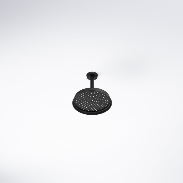 Steinberg Serie 350 Kopfbrauseset Ø 225mm inkl. Brausearm Deckenmontage, mit Easy Clean, matt black,