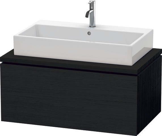 Duravit L-Cube Konsolenwaschtischunterbau wandhängend Eiche Schwarz Matt 920x547x400 mm - LC58130161