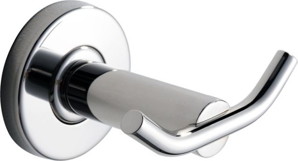 KWC Aquarotter Bademantelhaken, MEDIUS, Edelstahl, 75x54x70 mm, AP, hgl, doppelt, 2000106261