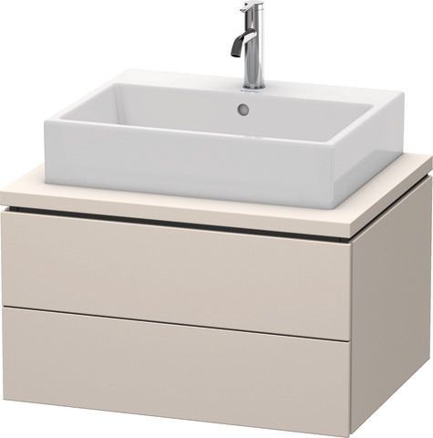 Duravit L-Cube Konsolenwaschtischunterbau wandhängend Taupe Supermatt 720x547x400 mm - LC581608383
