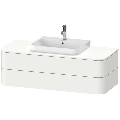 Duravit Happy D.2 Plus Konsolenwaschtischunterbau wandhängend Weiß Seidenmatt 1300x550x408 mm - HP49