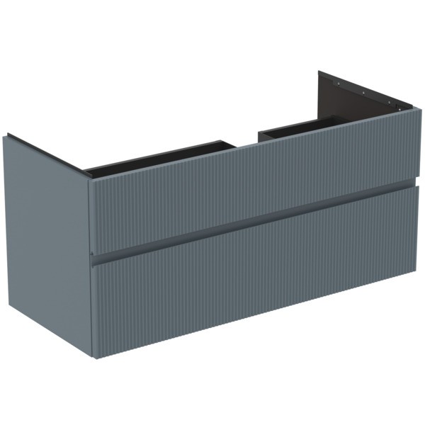 Ideal Standard Waschtischunterschrank Finesse Siphon re. 1200x505x550mm 2 Auszüge Aschblau matt, E34