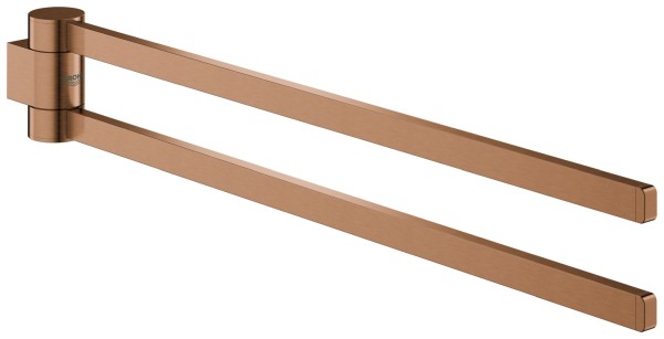GROHE Handtuchhalter Selection 41063 2-armig schwenkbar warm sunset gebürstet, 41063DL0