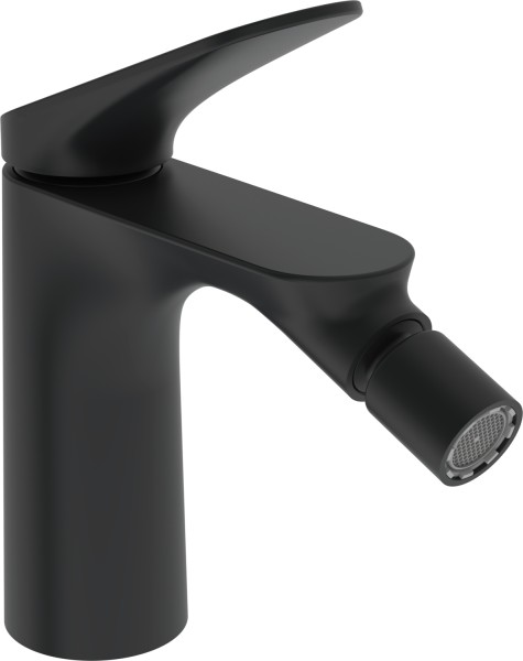 Hansa Einhandmischer Bidet-Batterie HANSAGENESIS 3743, Ausladung 127 mm Matt-Schwarz, 3743226333