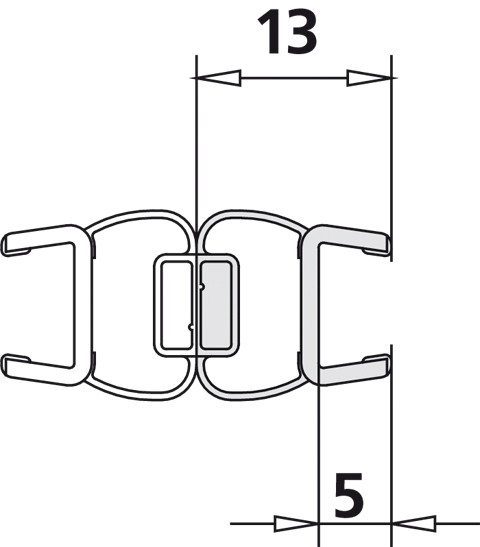 Kermi 1237 1x Magnetleiste, Länge: 2000 mm, 6025704