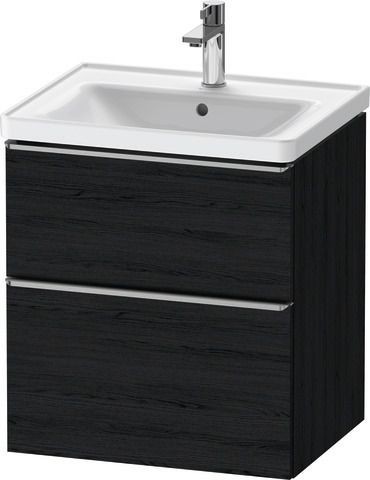 Duravit D-Neo Waschtischunterbau wandhängend Eiche Schwarz Matt 584x452x625 mm - DE4359070160000