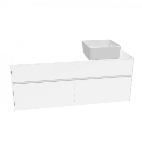 Villeroy & Boch Waschtischunterschrank Collaro C047 1400x548x500mm 4 Ausz. Waschtisch re Glossy Whit