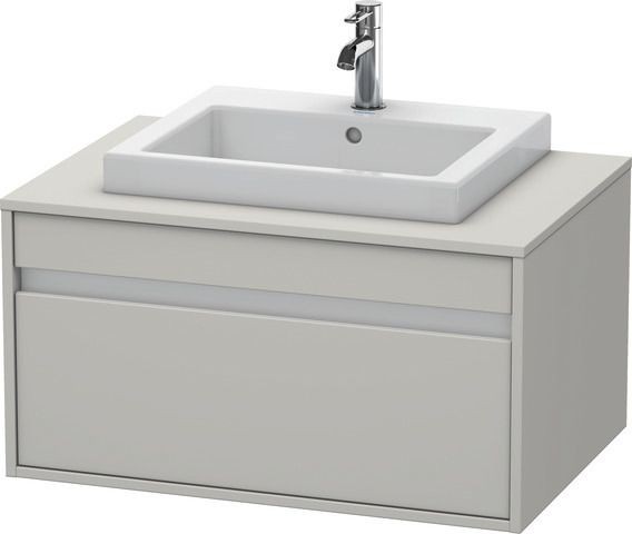 Duravit Ketho Konsolenwaschtischunterbau wandhängend Betongrau Matt 800x550x426 mm - KT679400707