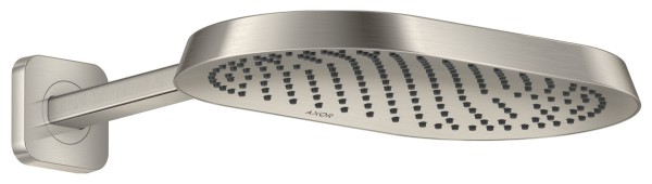 Hansgrohe AXOR ShowerSphere Kopfbrause 370/220 1jet mit Brausearm, Edelstahl Optic, 39748800