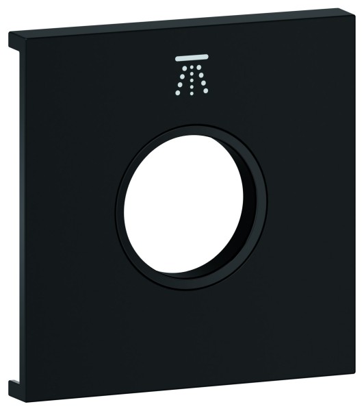 GROHE Metallplatte Grohtherm Aqua Tiles 106889, Symbol: Kopfbrause 3 phantom black, 106889KF00