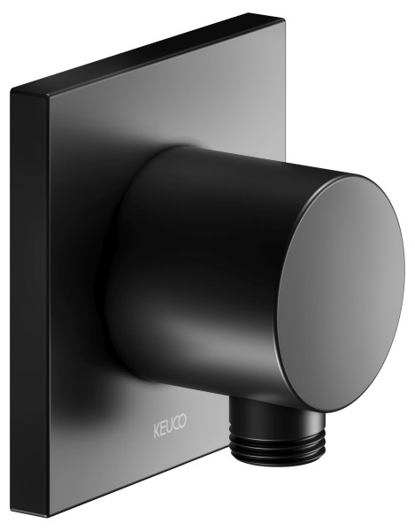 Keuco IXMO Black Selection Schlauchanschluss, eckig, schwarz matt