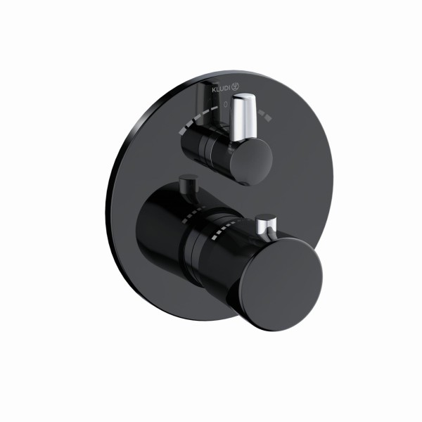 Kludi BALANCE Unterputz-Thermostat m.Funktionseinh. f. 88022, mattschw/chr, 528108775
