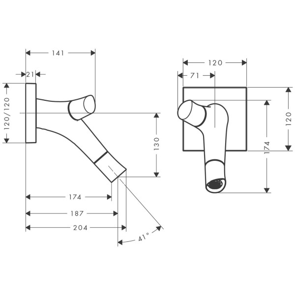 Hansgrohe 2-Griff Waschtischarmatur Unterputz Axor