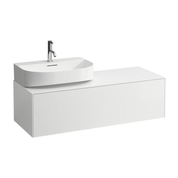 LAUFEN Waschtischunterschrank Sonar 457x1177x341 Aus li, 1Schubl H816341/2 weiss matt