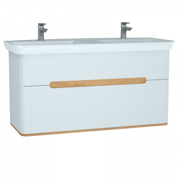Vitra Sento Set 130 cm, 2 Laden, Weiß Matt, 61187