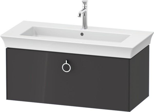Duravit White Tulip Waschtischunterbau wandhängend Graphit Hochglanz 984x458x410 mm - WT42520H1H1001
