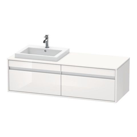 Duravit Ketho Konsolenwaschtischunterbau wandhängend Weiß Hochglanz 1400x550x426 mm - KT6797L2222