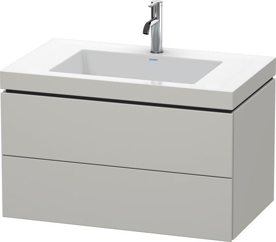 Duravit L-Cube c-bonded Set wandhängend Betongrau Matt 800x480x500 mm - LC6927O0707