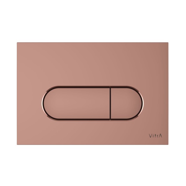 VitrA Root Round WC-Betätigungsplatte für 2?Mengen?Spülung Kupfer Soft,740-2240
