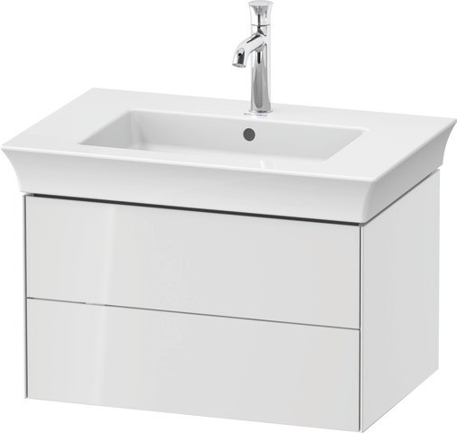 Duravit White Tulip Waschtischunterbau wandhängend Weiß Hochglanz 684x458x410 mm - WT434108585