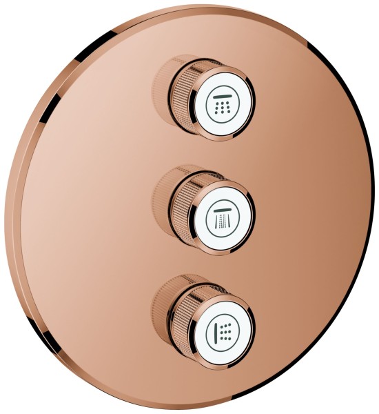GROHE 3-fach UP-Ventil Grohtherm Smart Control 29122 FMS rund warm sunset, 29122DA0