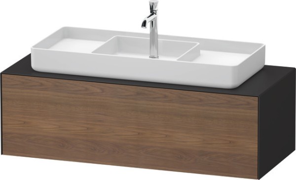 Duravit White Tulip Konsolenwaschtischunterbau wandhängend Amerikanischer Nussbaum & Graphit Matt &