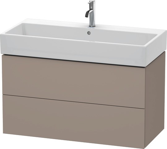 Duravit L-Cube Waschtischunterbau wandhängend Basalt Matt 984x459x544 mm - LC627804343