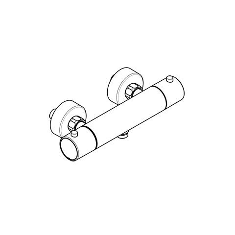 Kludi OBJEKTA THERM Thermostat-Brausearmatur o.Brausegarnitur Matt Vermillion, 35200O538