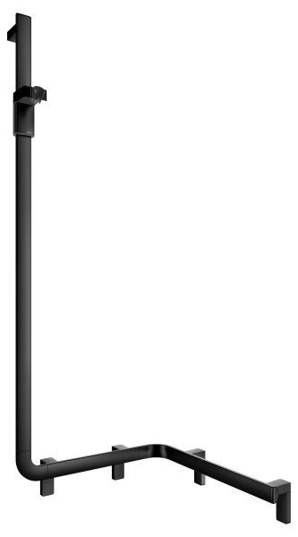 KEUCO AXESS Eck-Duschhandlauf 90° mit Brausestange links, Metall, B: 53,1 H: 130,1 T: 55 cm, 3500837