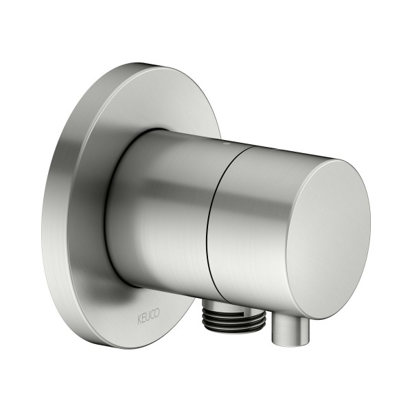 Keuco Absperrventil IXMO Comfort 59541,rund Schlauchanschluss, Edelstahl-finish, 59541061101