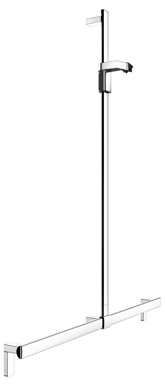 KEUCO AXESS Duschhandlauf mit Brausestange, Metall, B: 115 x H: 130,1 cm, 35014011213 35014011213