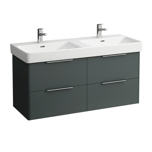 LAUFEN Waschtischunterschrank Base 438x1159x515 4 Schubl, m.Griff H814966 verkehrsgrau
