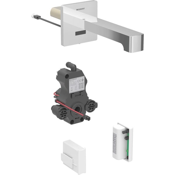 Geberit Waschtischarmatur Brenta Wandmontage mit UP-Funktion Genr. L 22cm mit Mischer, 116296211