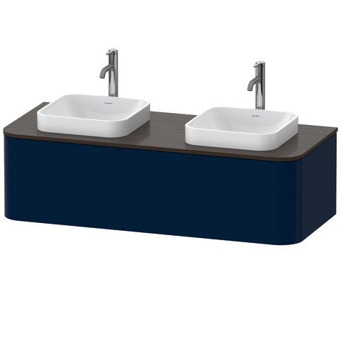 Duravit Happy D.2 Plus Konsolenwaschtischunterbau wandhängend Nachtblau Seidenmatt 1300x550x354 mm -