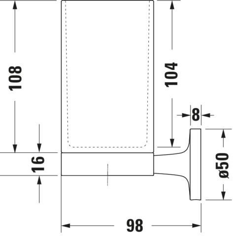 Duravit Starck T Zahnputzbecher Gold Poliert 170x98x140 mm - 0099483400