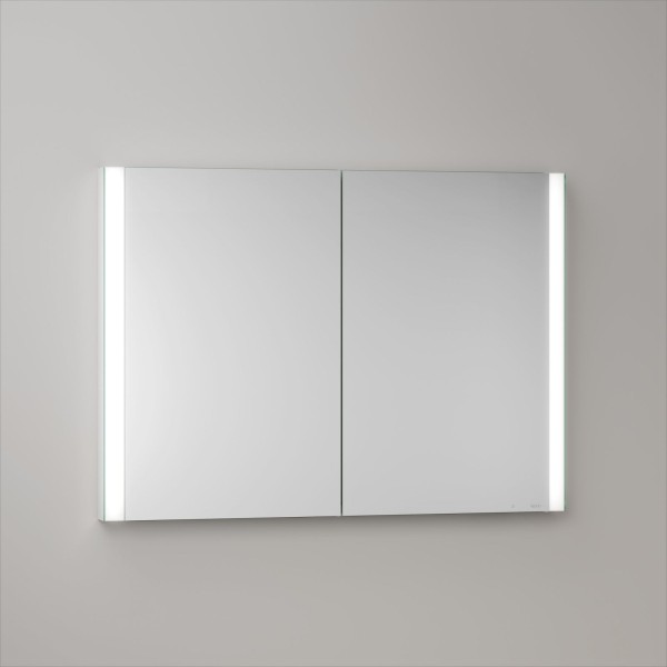 KEUCO Royal Atlas LED Spiegelschrank 100 x 71 x 11,5 cm mit 2 Türen, Unterputz