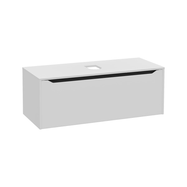 VitrA New Integra Square Waschtischunterschrank (Aufsatzwaschtisch) mit 1 Vollauszug 120 Matt,80297