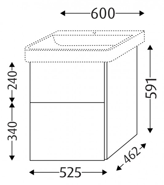 Sanipa Waschtischunterbau mit Auszügen 3way