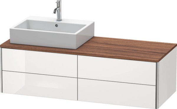 Duravit XSquare Konsolenwaschtischunterbau wandhängend Weiß Hochglanz 1400x548x400 mm - XS4913L8585