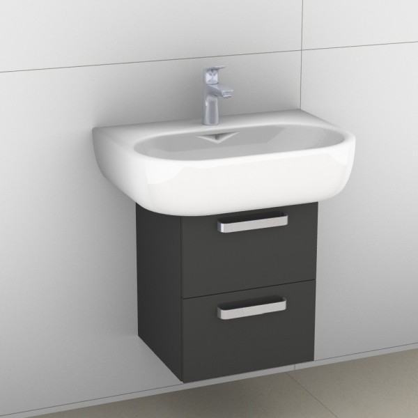 Artiqua 413 Waschtischunterschrank für 4U 223460 Anthrazit Glanz, 413-WU2L-K17-7065-51