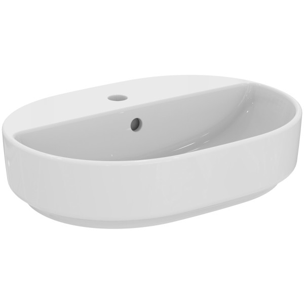 Ideal Standard Aufsatzwaschtisch i.life O 1Hl. mit Ül. 550x400x155mm Weiß, T573401