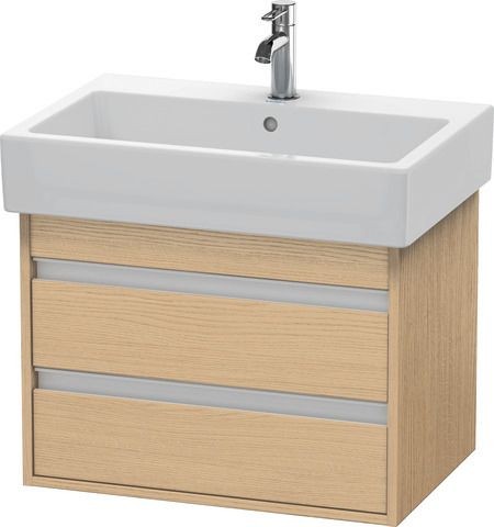 Duravit Ketho Waschtischunterbau wandhängend Natur Eiche Matt 650x440x480 mm - KT662403030