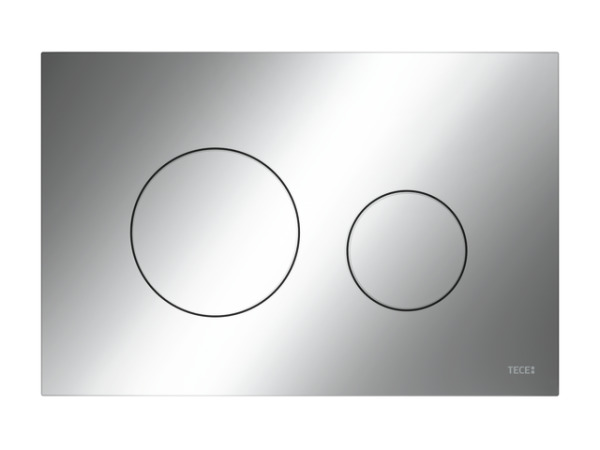 Tece loop WC-Betätigungsplatte Kunststoff für Zweimengentechnik, Chrom glänzend, 9240921