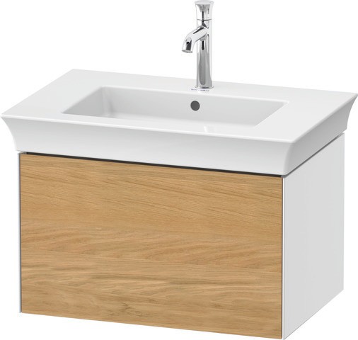 Duravit White Tulip Waschtischunterbau wandhängend Natur Eiche & Weiß Matt & Hochglanz 684x458x410 m