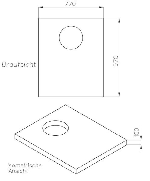 Neuesbad Wannenträger für Hoesch Muna 100x80x3